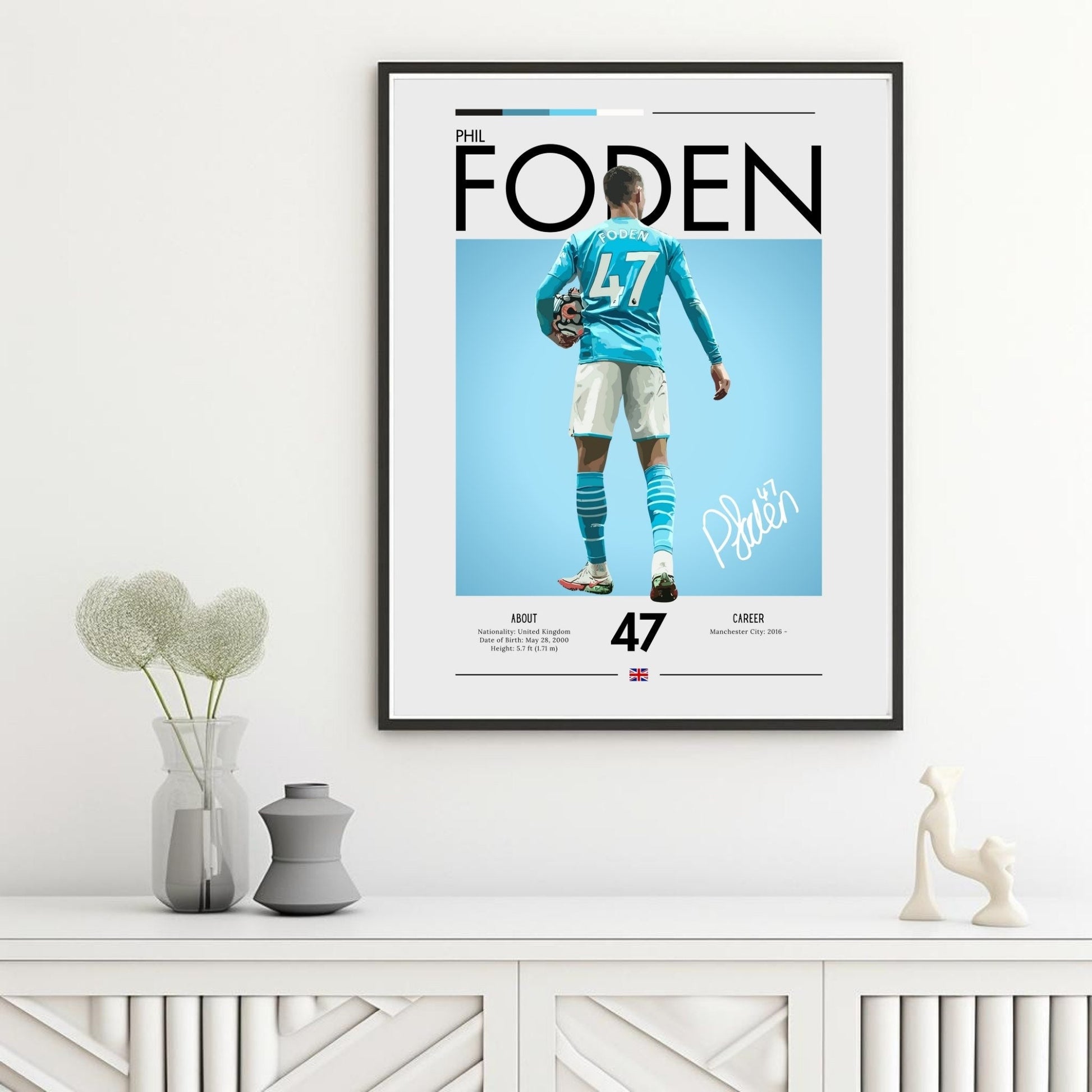 Phil Foden Poster, Phil Foden Print