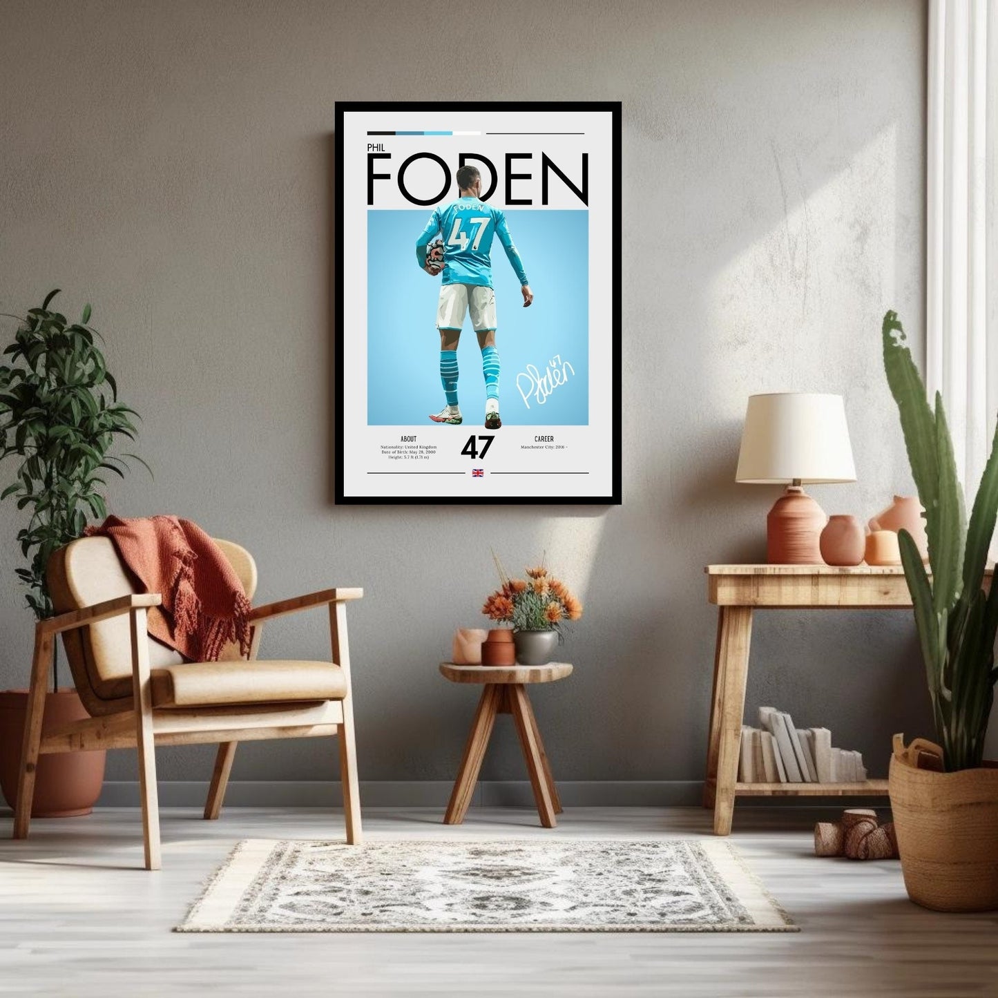 Phil Foden Poster, Phil Foden Print