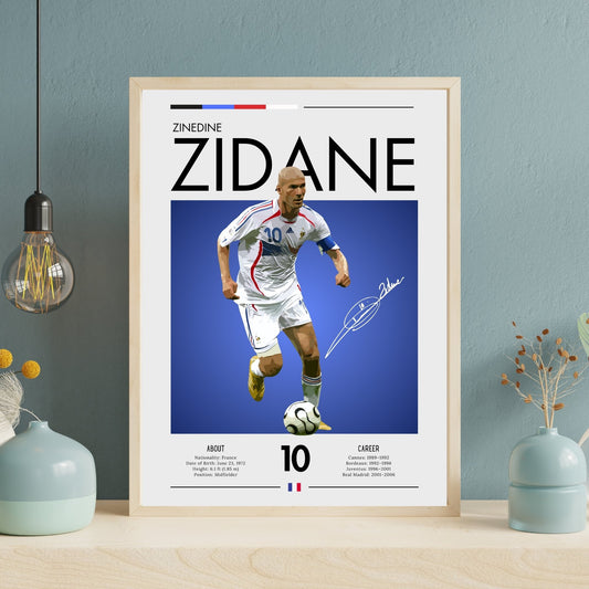 Zinedine Zidane Poster, Zinedine Zidane Print