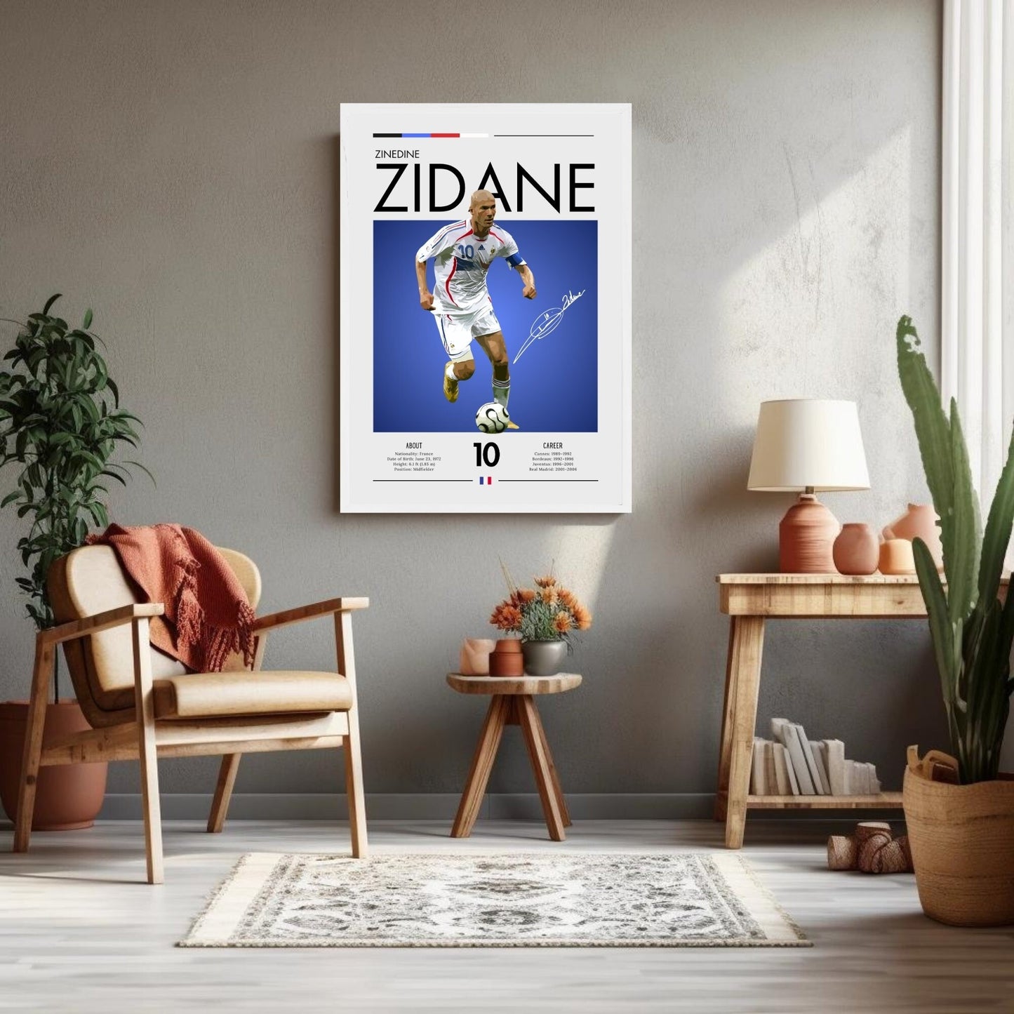 Zinedine Zidane Poster, Zinedine Zidane Print