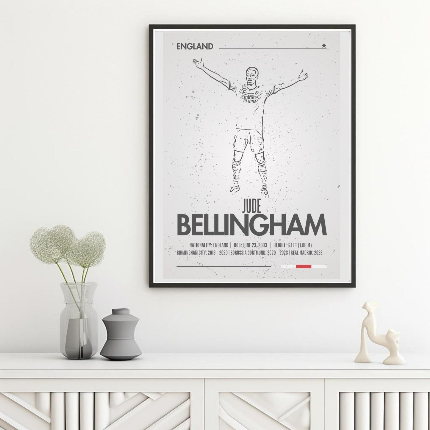 Silhouette Jude Bellingham Print