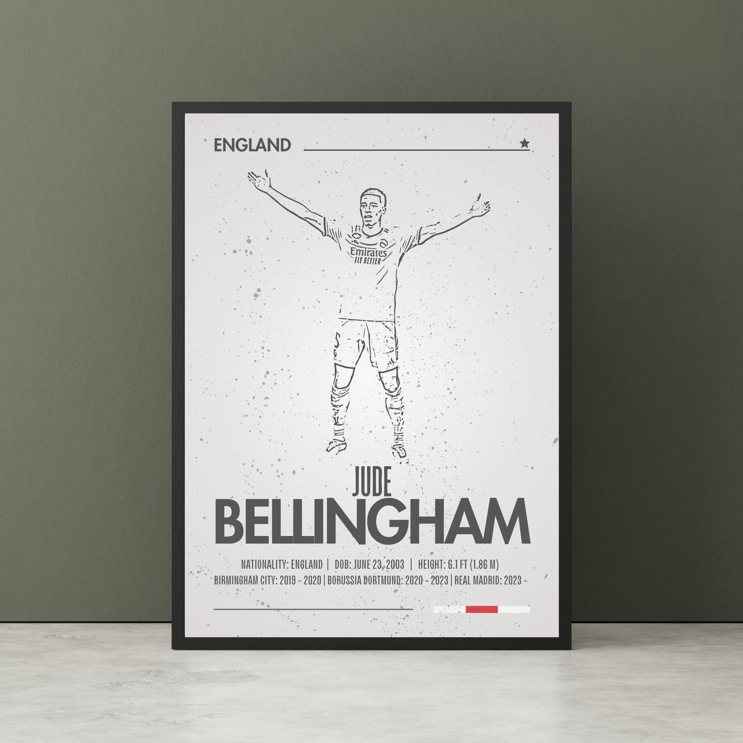 Silhouette Jude Bellingham Print