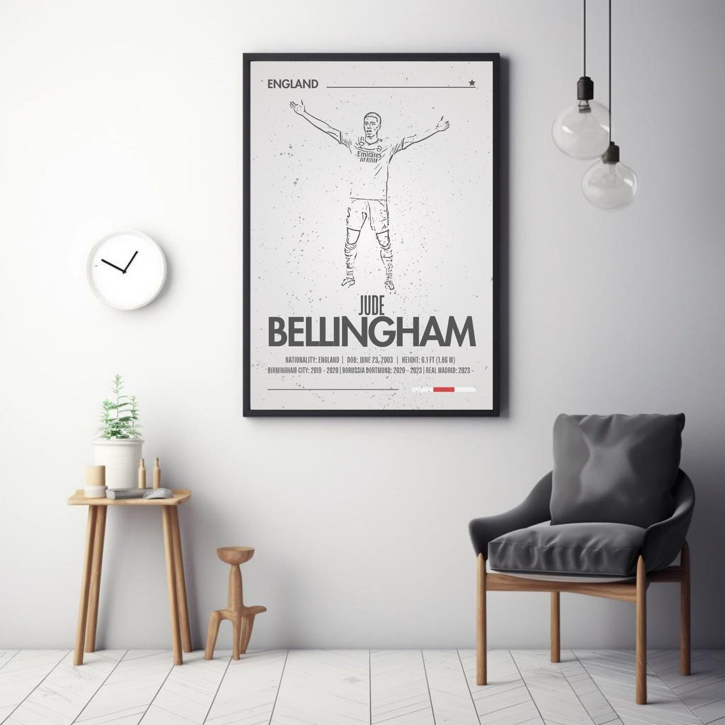 Silhouette Jude Bellingham Print