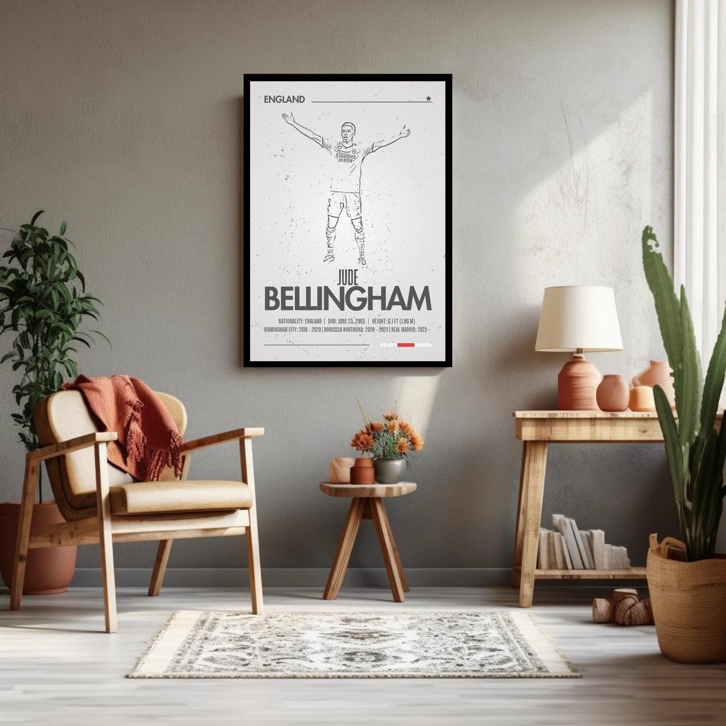 Silhouette Jude Bellingham Print