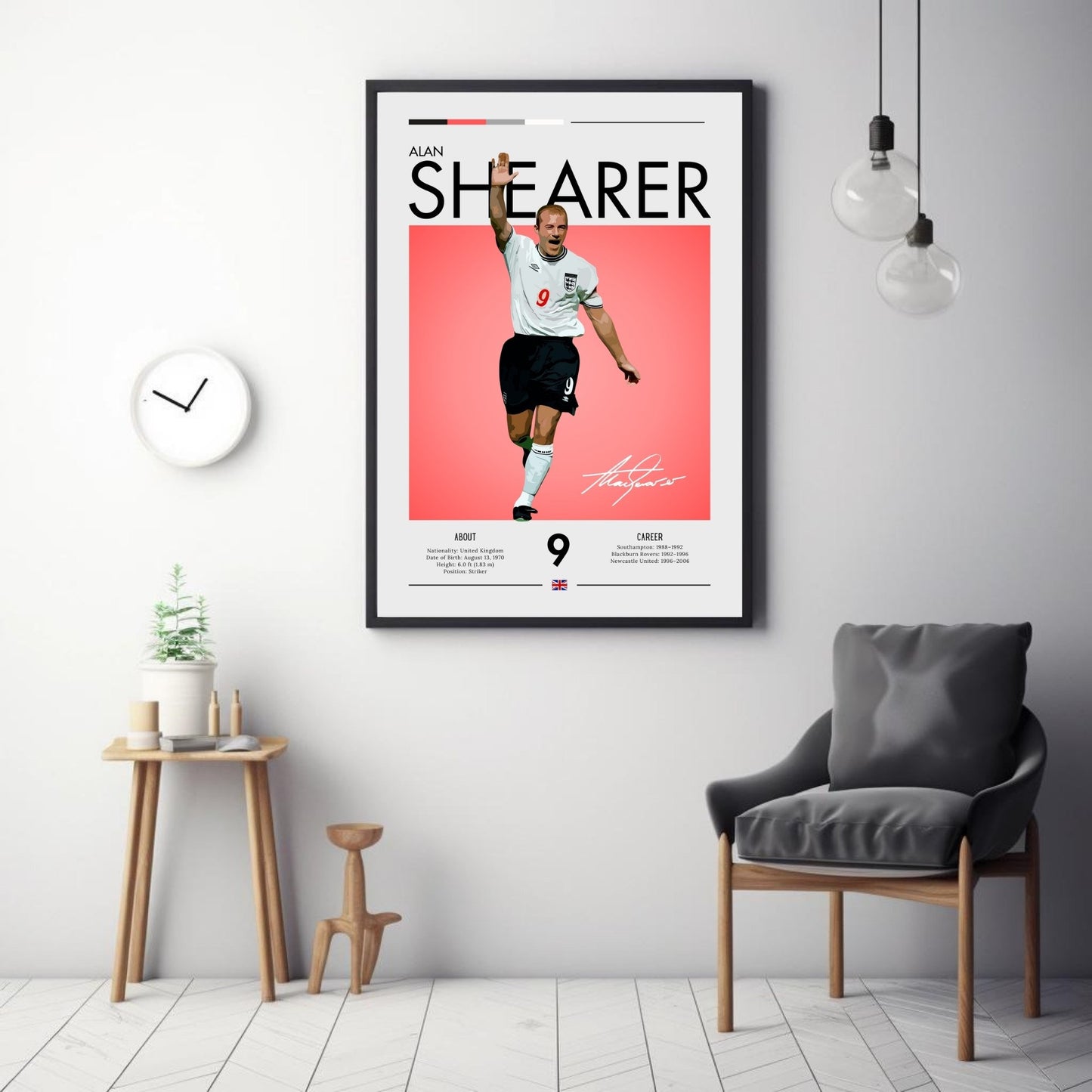 Alan Shearer Print, Alan Shearer Poster,