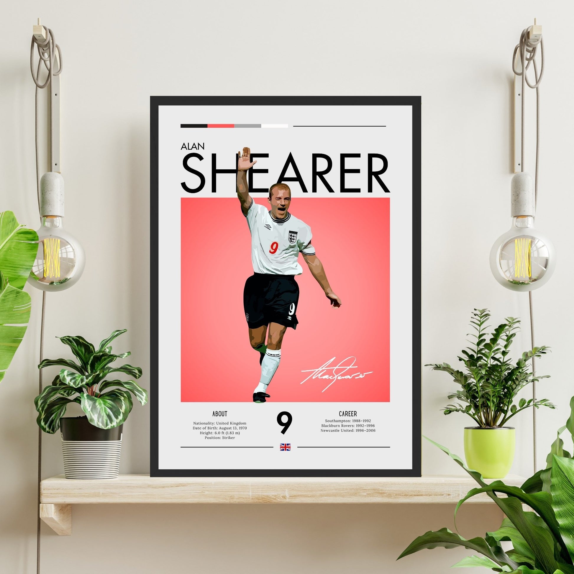 Alan Shearer Print, Alan Shearer Poster,