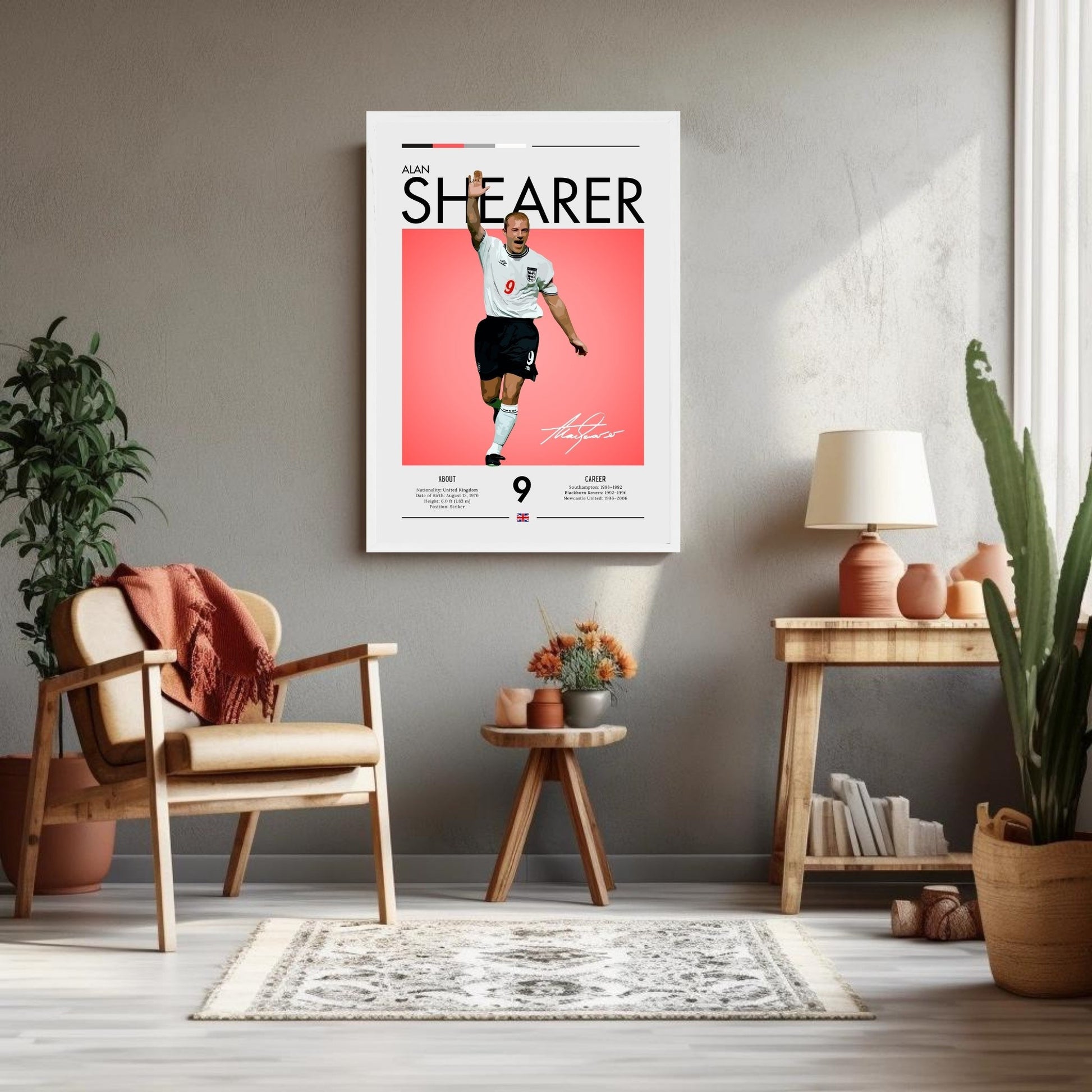 Alan Shearer Print, Alan Shearer Poster,