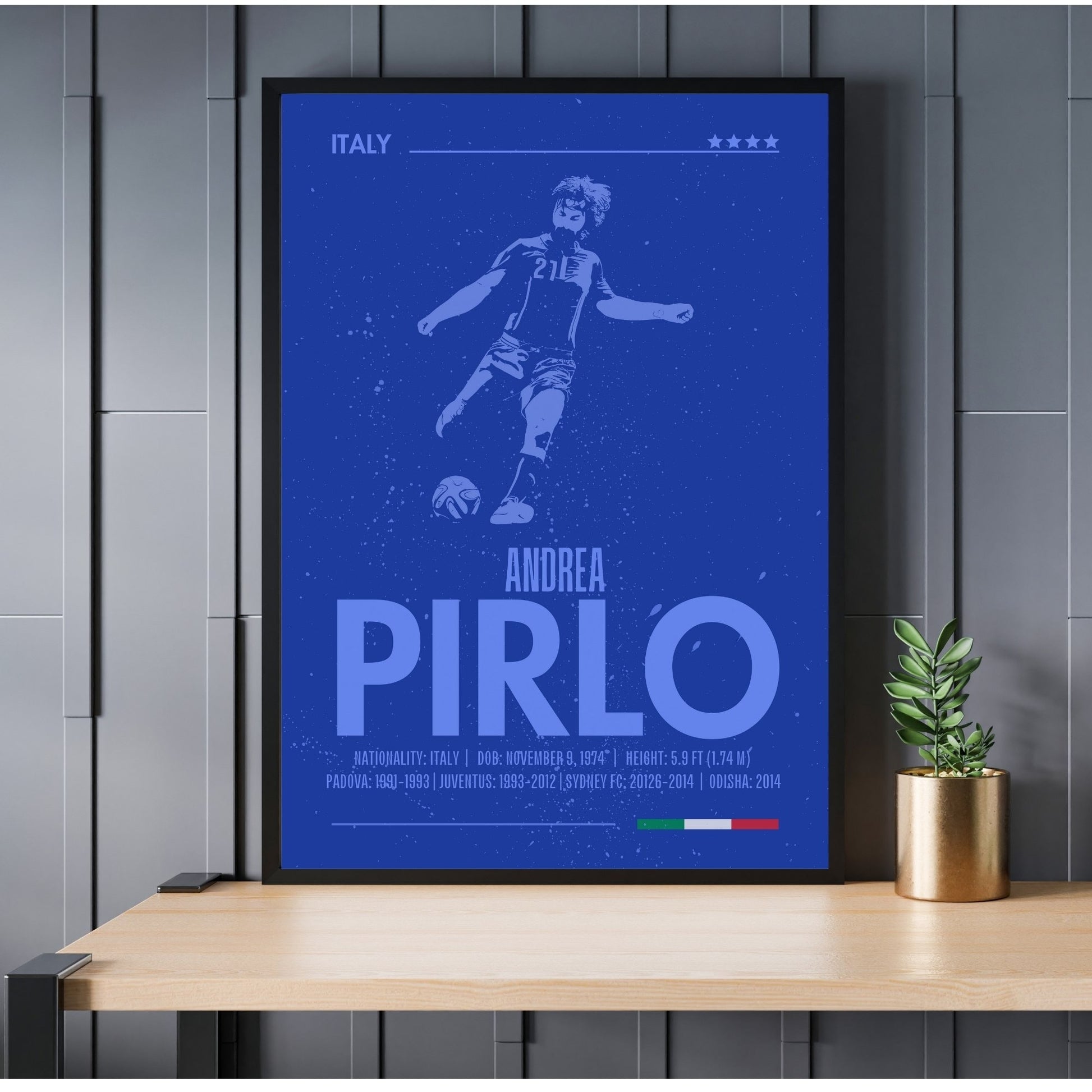 Andrea Pirlo Poster, Andrea Pirlo Print,