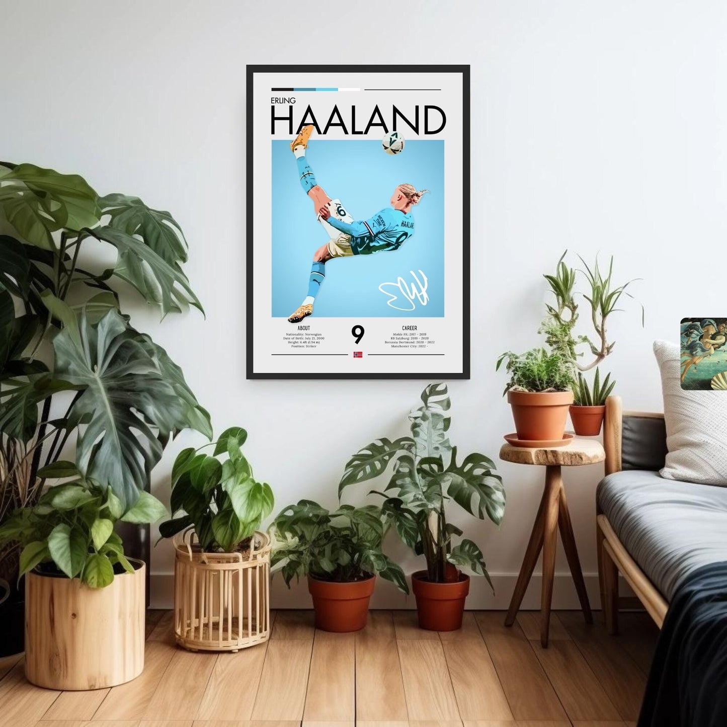 Erling Haaland Print, Haaland Poster,