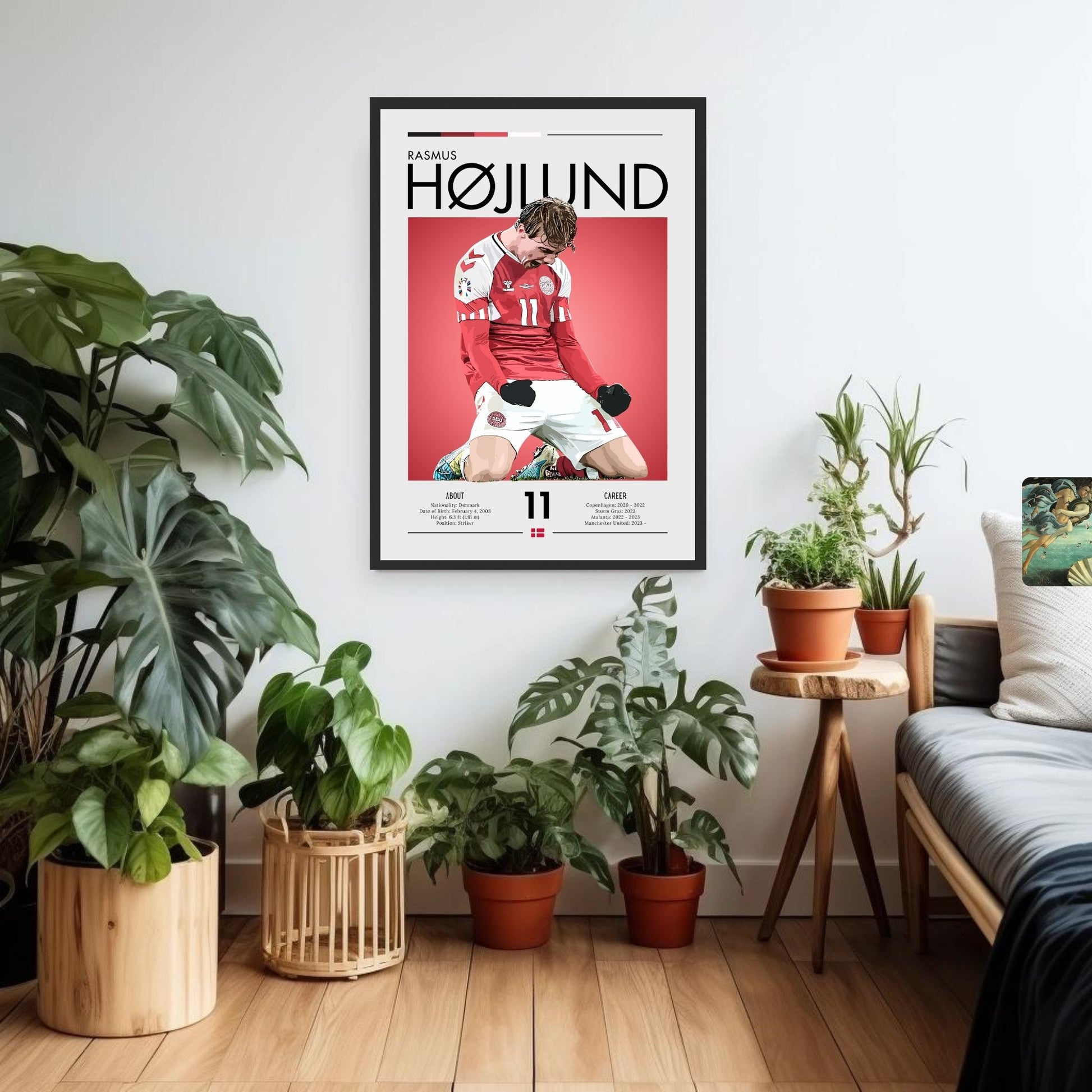 Rasmus Hojlund Print, Rasmus Hojlund Poster