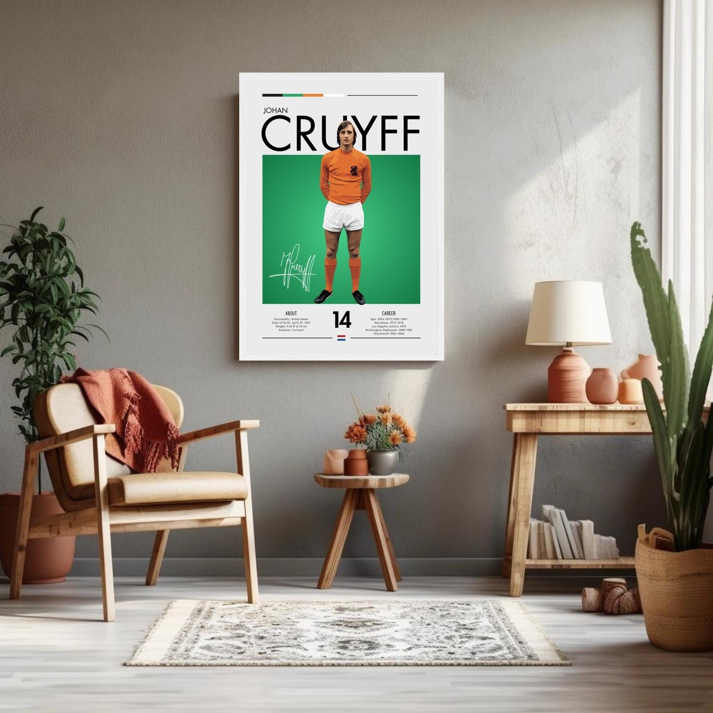 Johan Cruyff Print, Johan Cruyff Poster