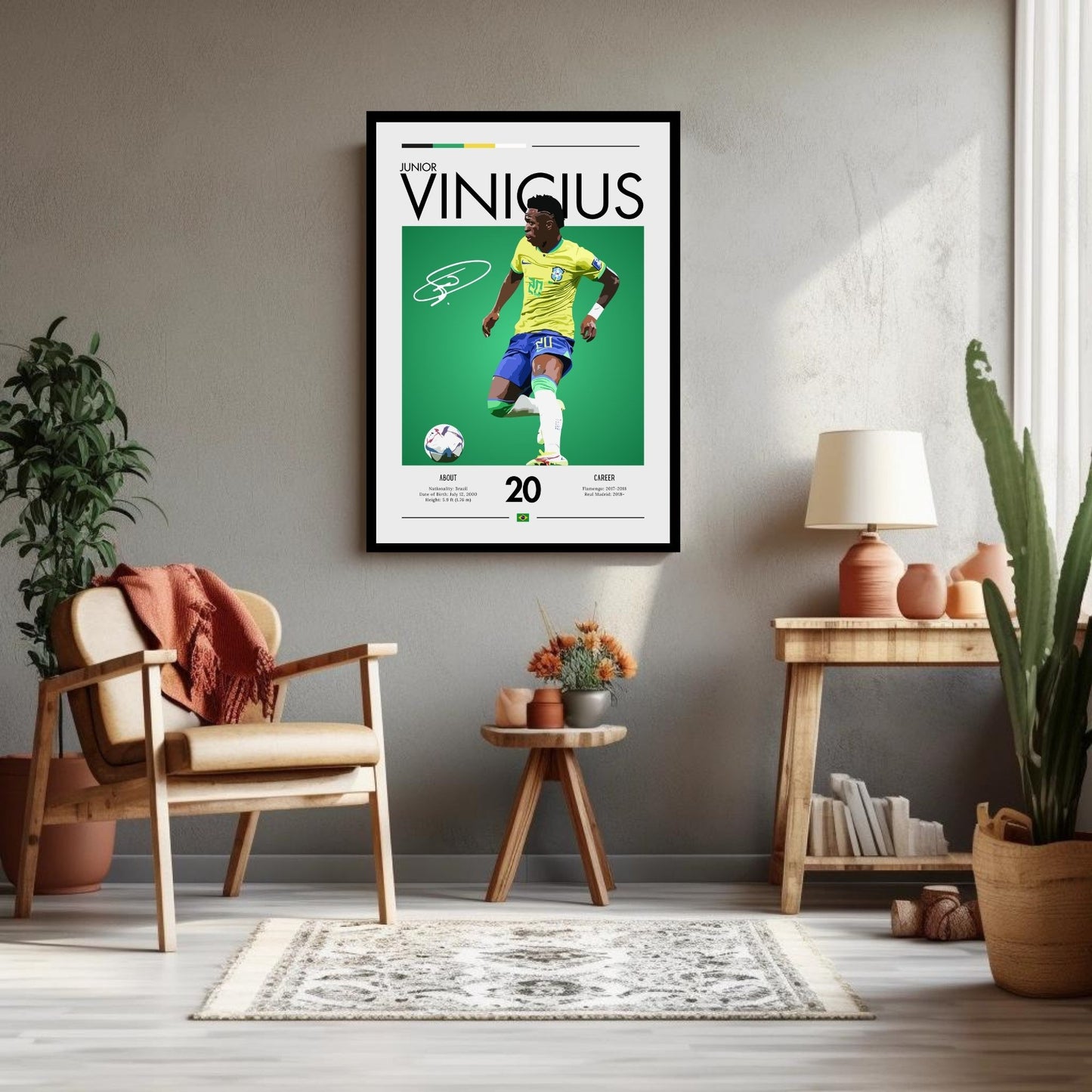 Vinicius Jr Print, Vinicius Jr Poster