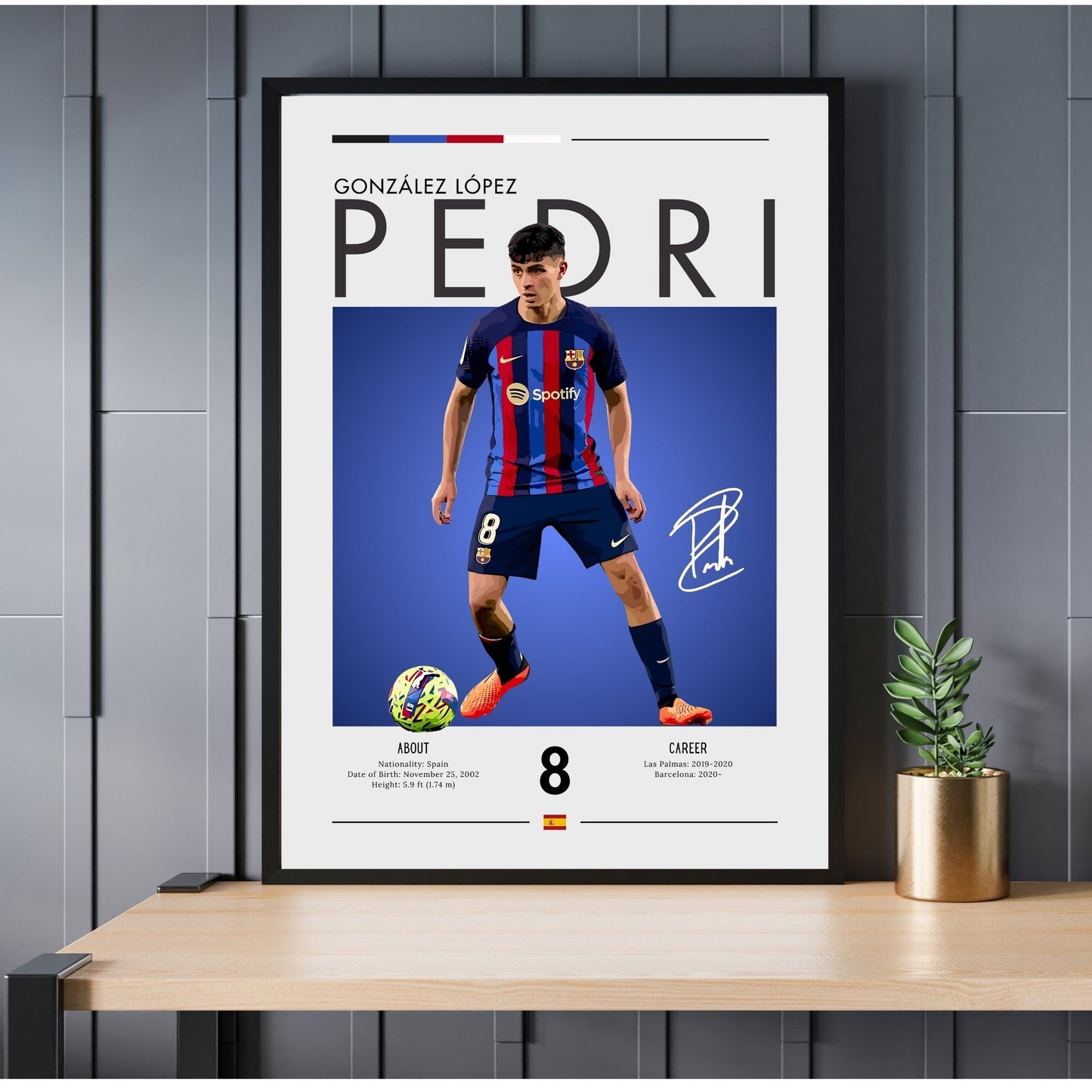 Pedri Poster, Pedri Barcelona Print