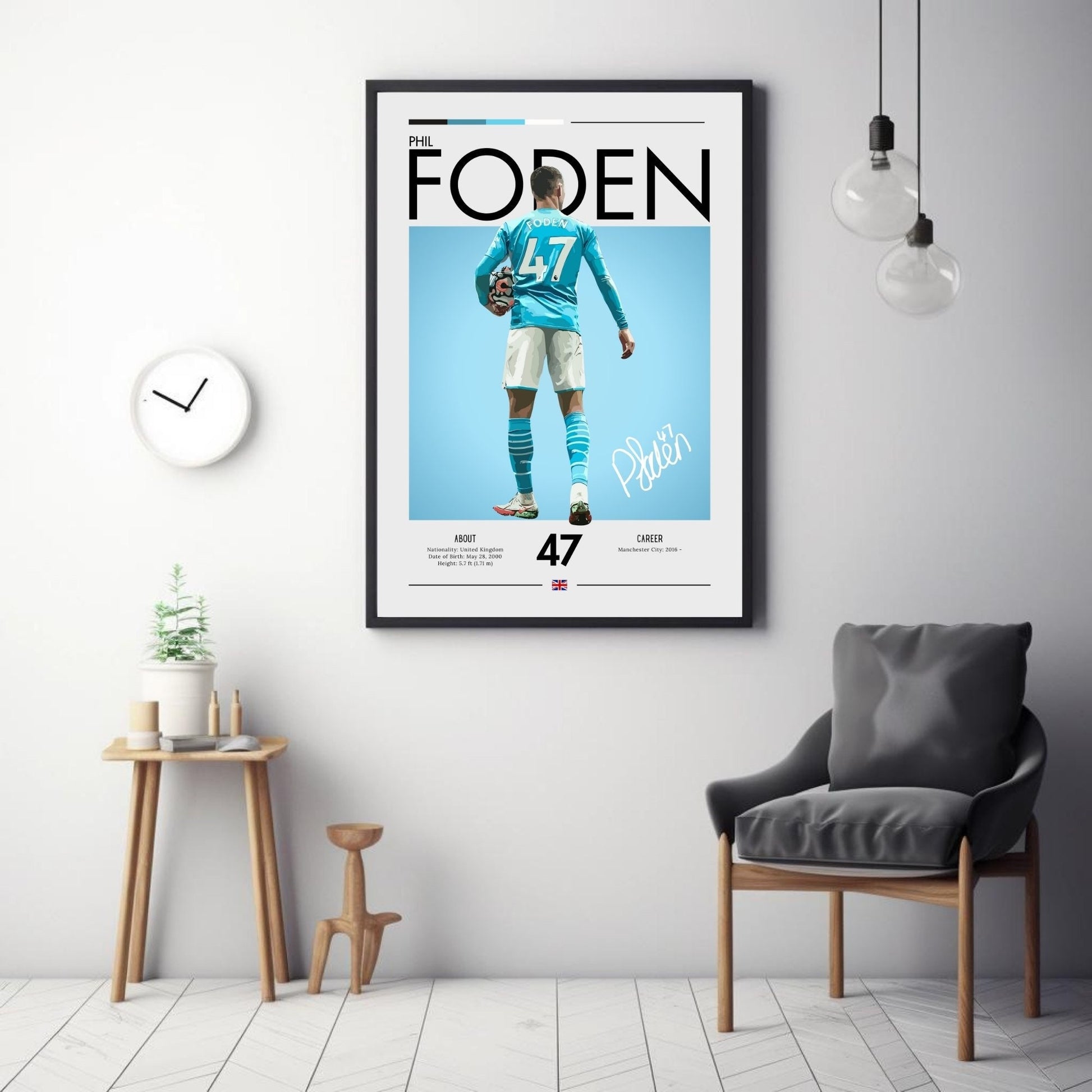 Phil Foden Poster, Phil Foden Print