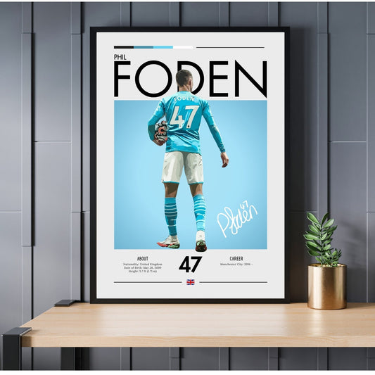 Phil Foden Poster, Phil Foden Print