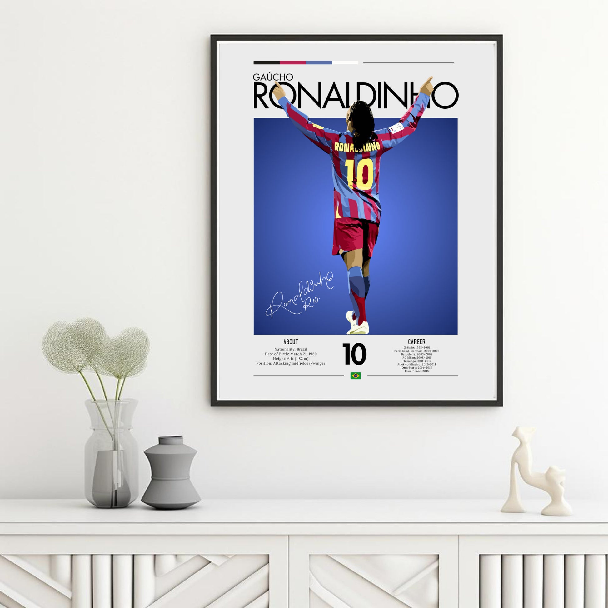 Ronaldinho Poster, Ronaldinho Print