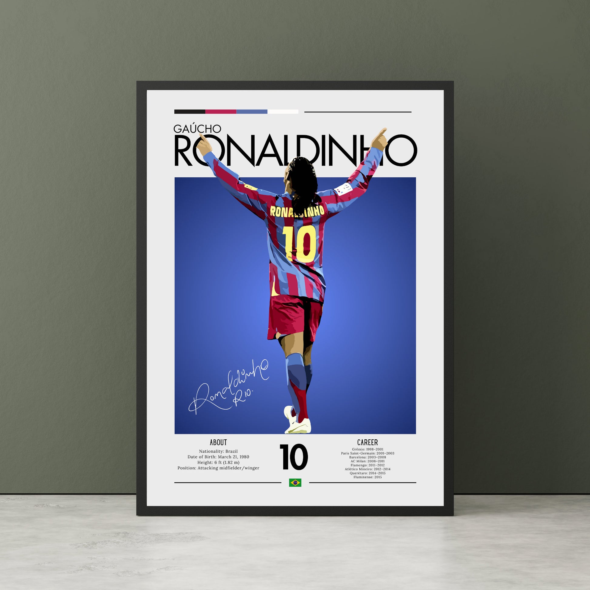 Ronaldinho Poster, Ronaldinho Print