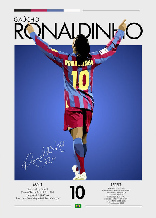 Ronaldinho Poster, Ronaldinho Print