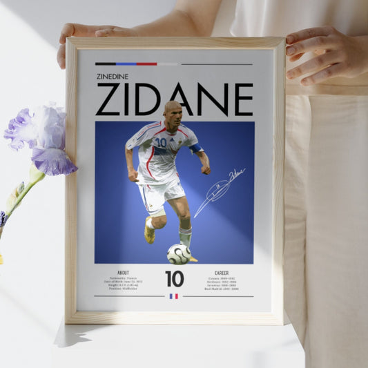 Zinedine Zidane Poster, Zinedine Zidane Print