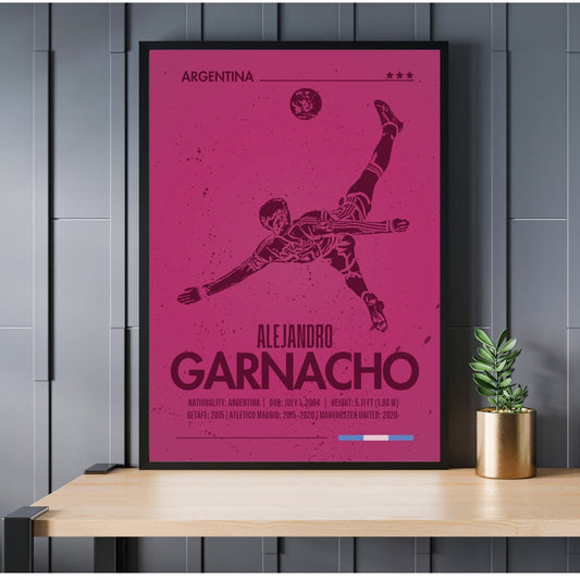 Alejandro Garnacho bycicle kick poster