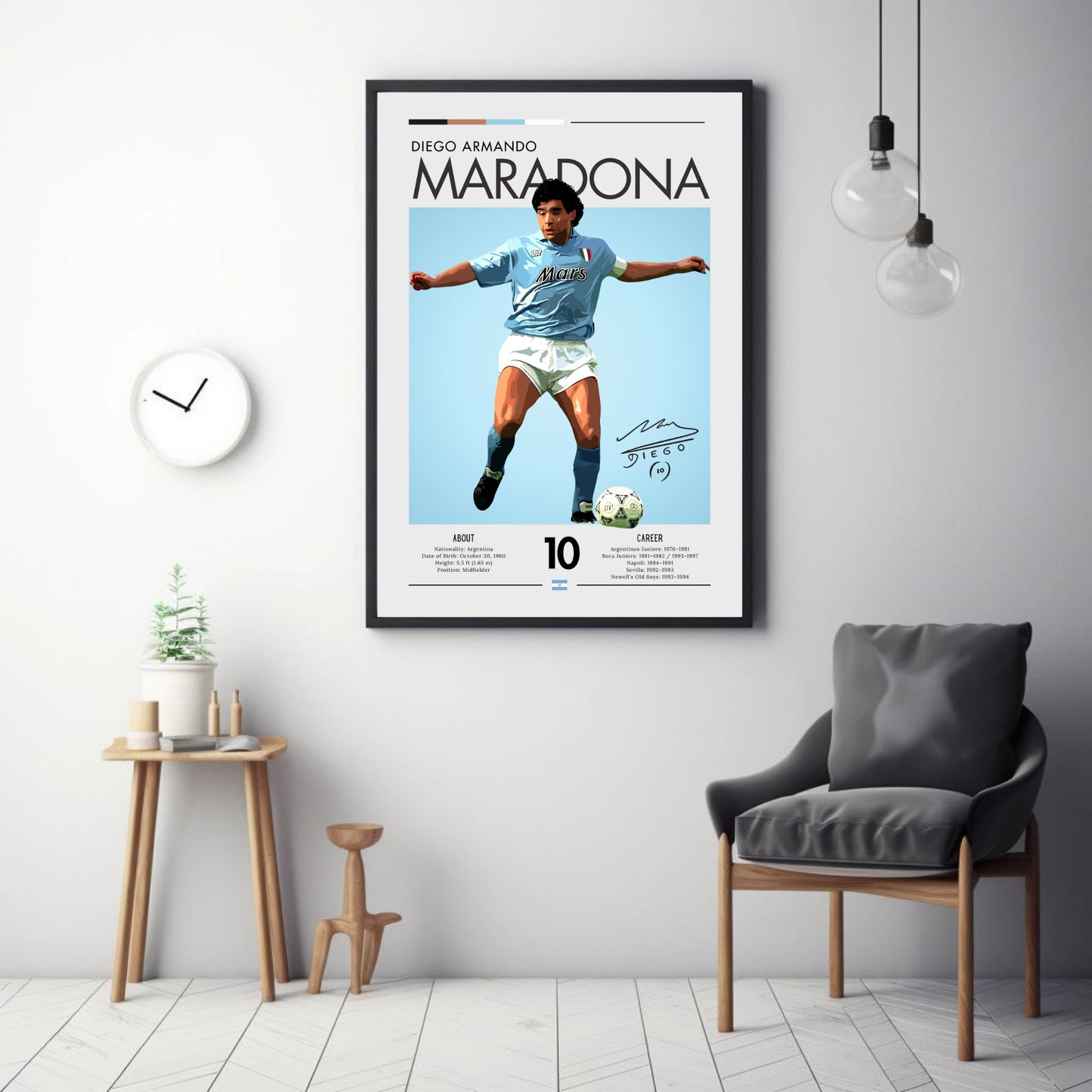 Maradona Poster, Maradona Print